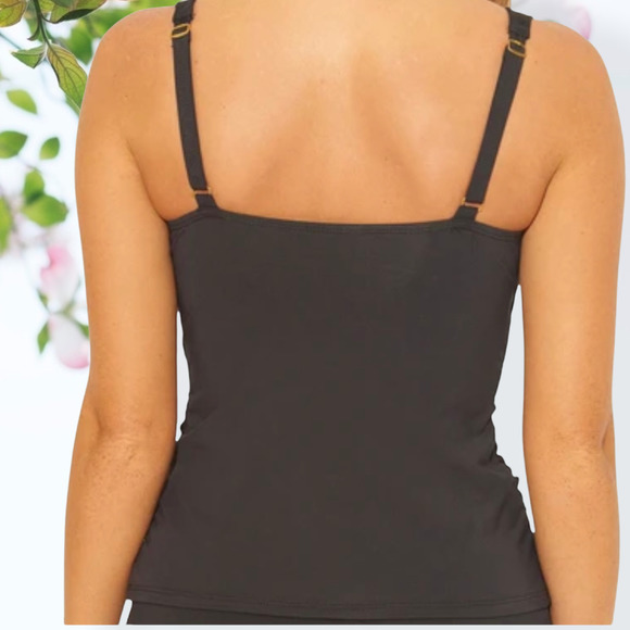 BLEU Rod Beattie Tankini with Gold Accents Size 8 - Picture 2 of 8